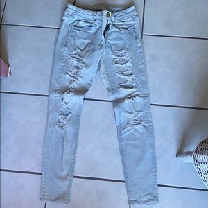 Light wash ripped jeans